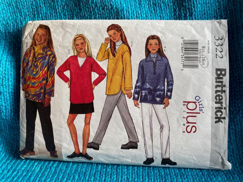 Butterick Sewing pattern 3322 girls top skirt pants sz 16